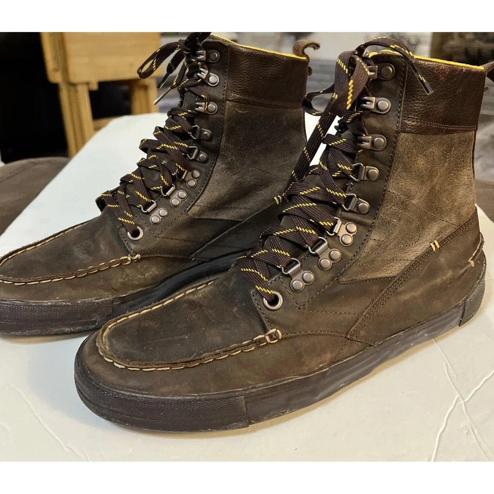 Tretorn Highlander‎ Men's Brown Leather Lace Up Hybrid Hiking Boots SZ 13